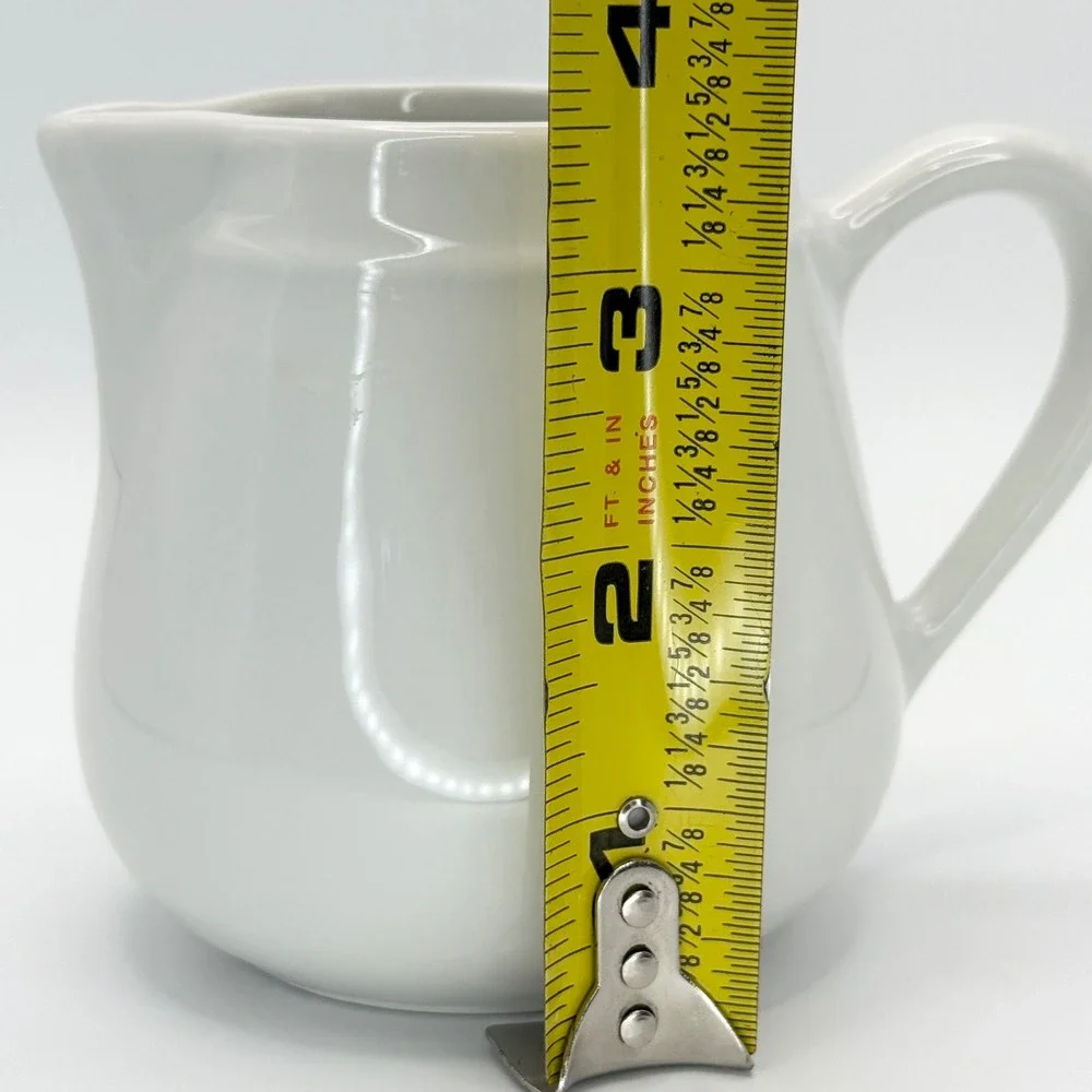 Pillivuyt France Culinaire White Porcelain Creamer‎ Pitcher French Country 8oz